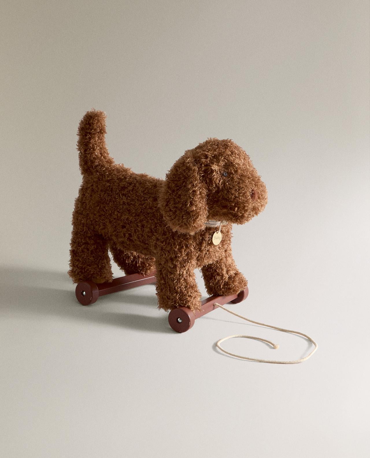 Wheeled Plush Dog