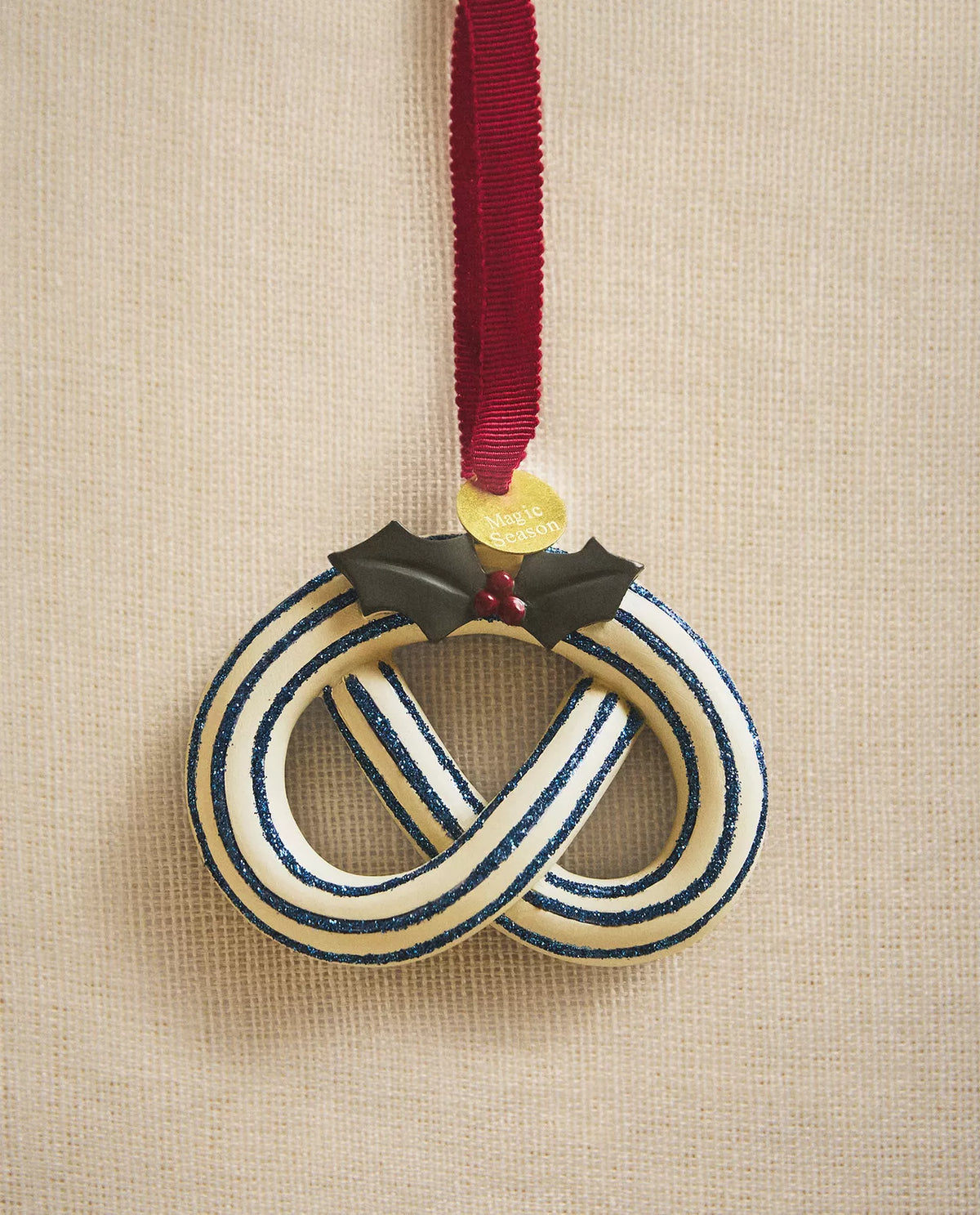 Glitter Pretzel Ornament