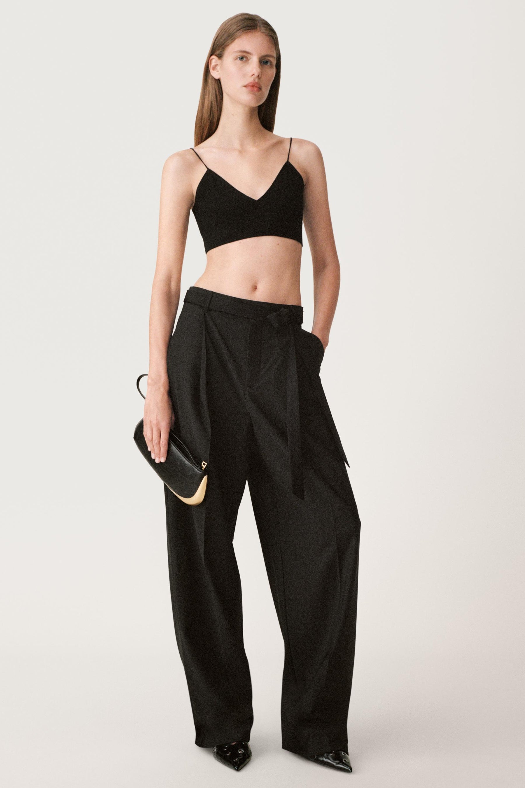 Wool-Blend Trousers with Belt