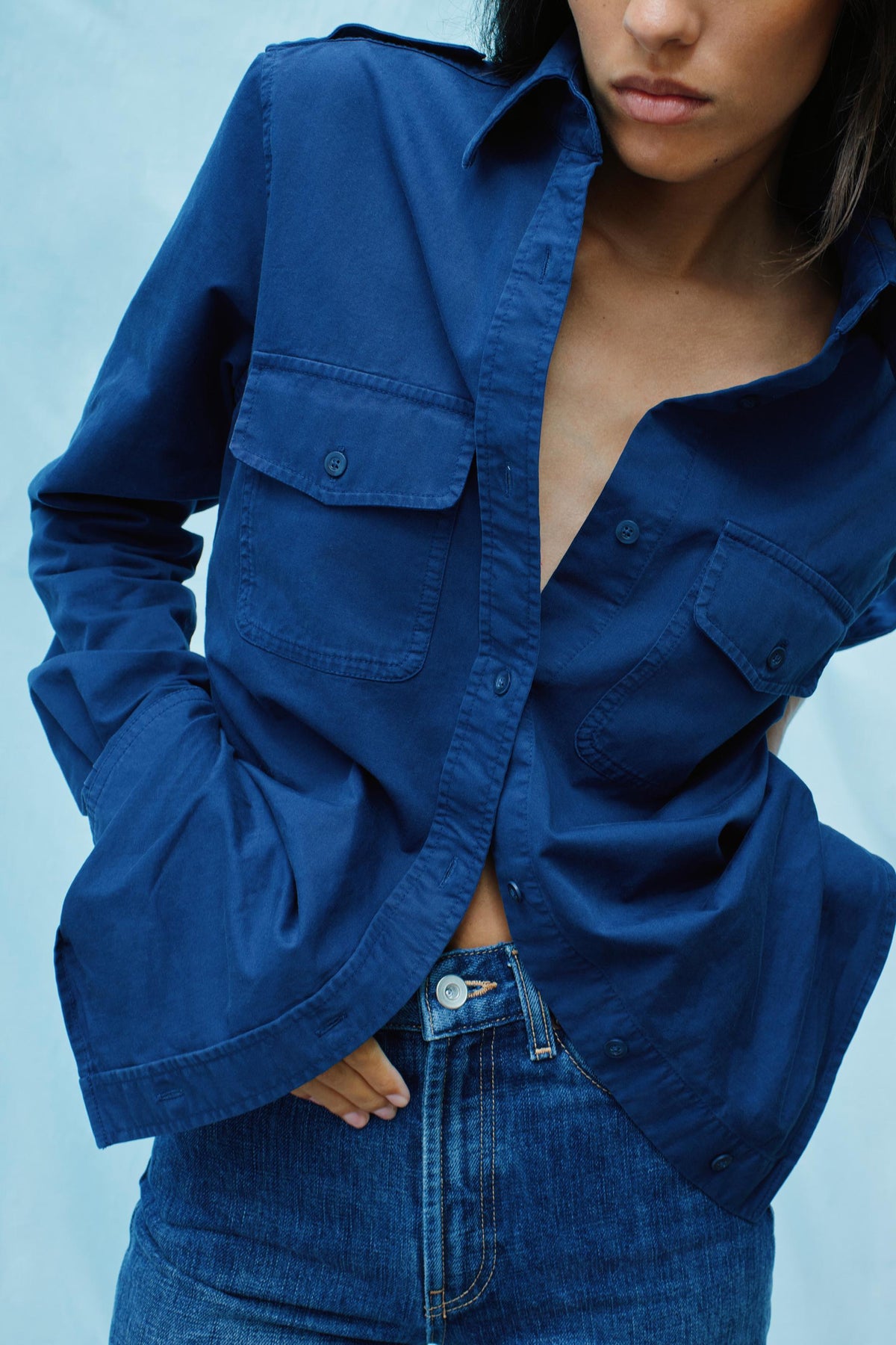 Slim-fit high-rise TRF jeans