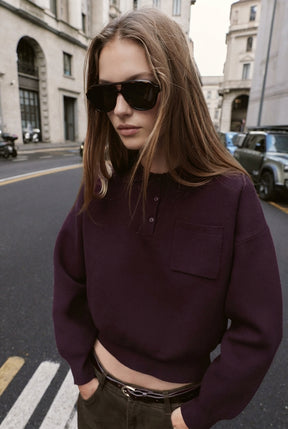 Knit Polo Shirt with