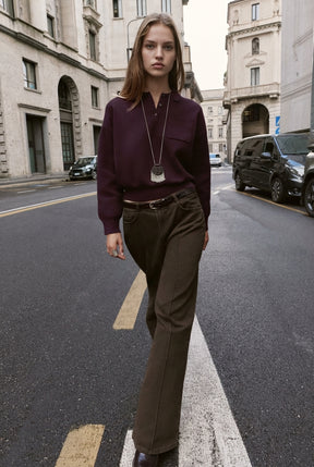 Knit Polo Shirt with