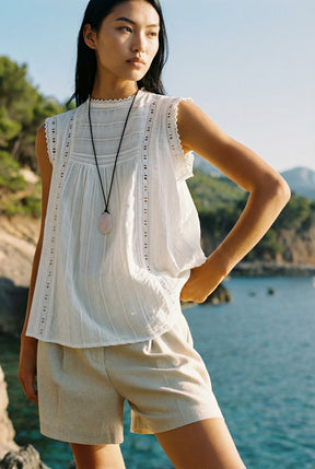 Sleeveless Romantic Fashion Top