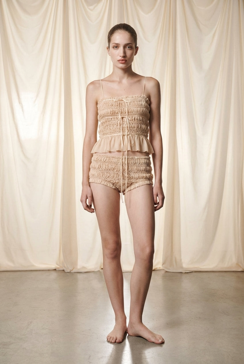 Textured Mini Shorts