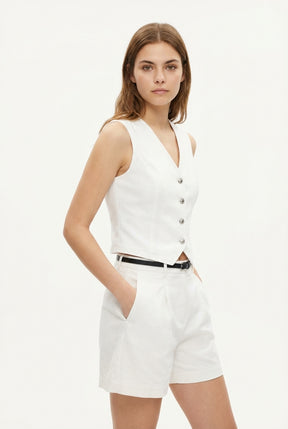 Denim Shorts with Belt