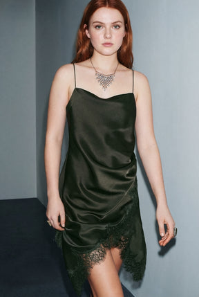 Lace-trimmed camisole top