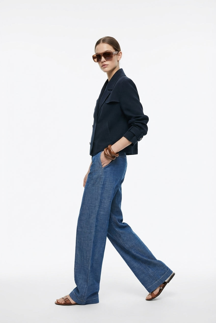 WIDE-LEG TROUSERS WITH BELT
